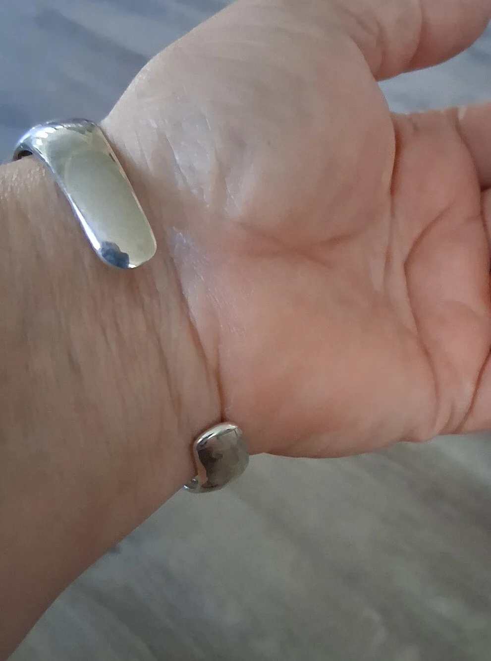 .925 Sterling Silver Natural Turquiose Filigree Cuff Bracelet